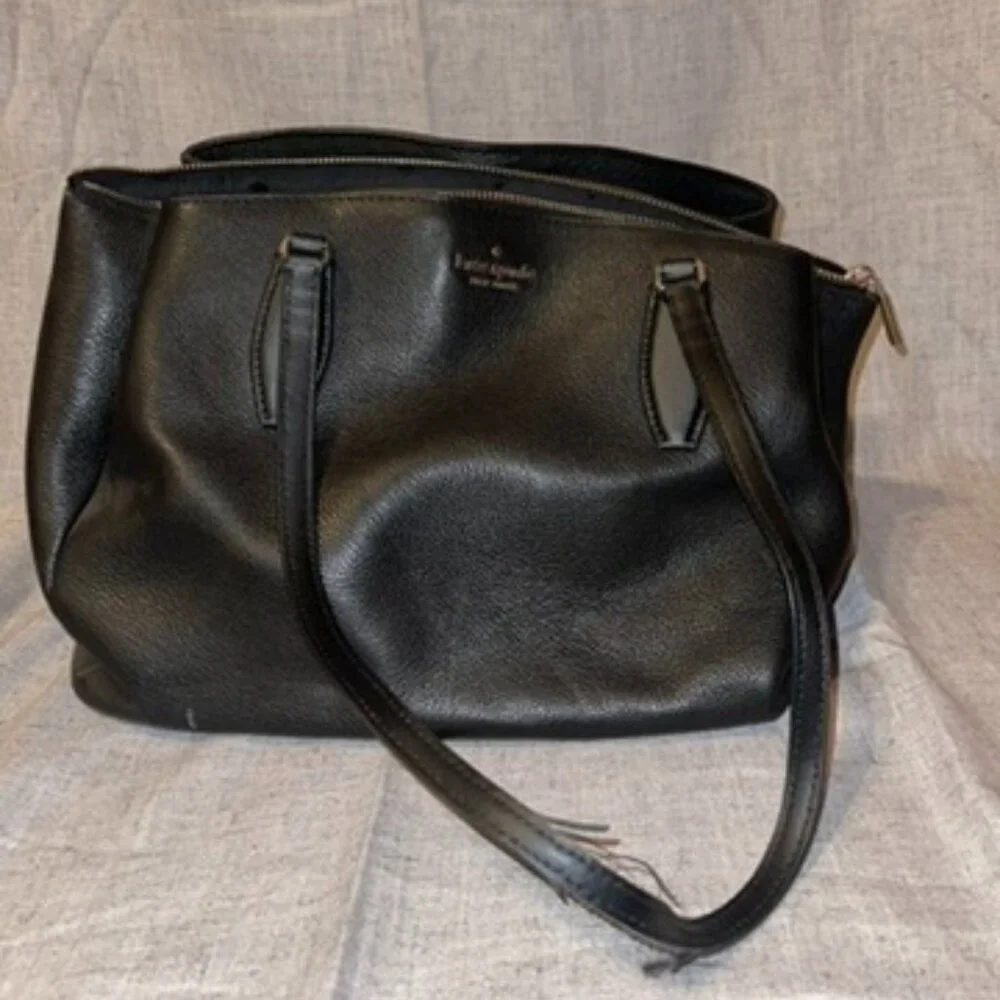 Black Kate Spade Monet Large Triple Compartment Tote - Picture 4 of 11